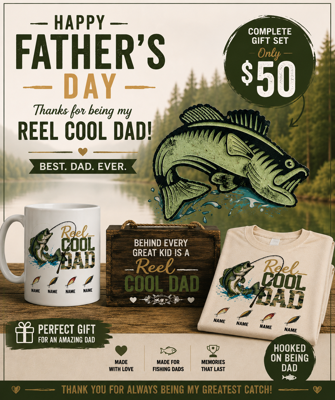 Dad fishing giftsets