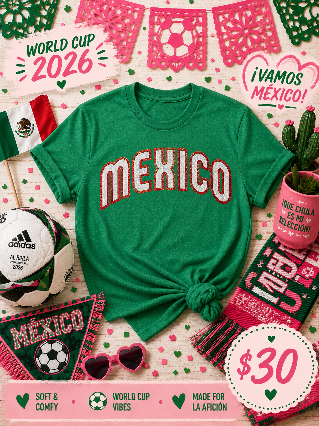 Mexico Glitter Tee #2