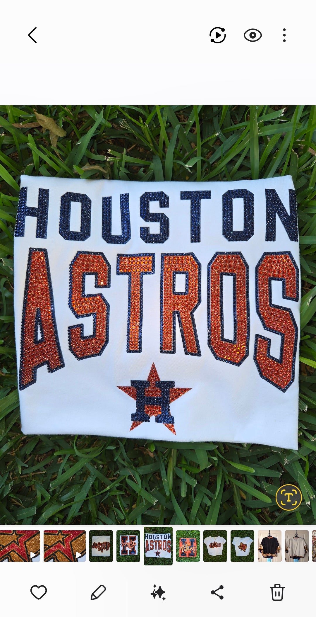 Houston Astros vinyl bling