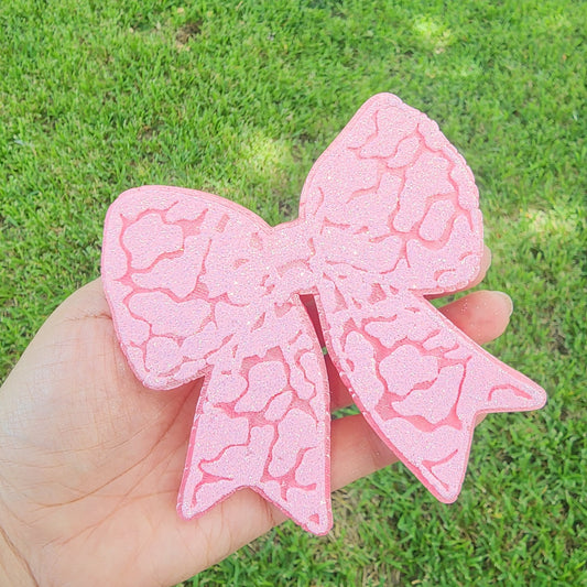 Pink Leopard Bow