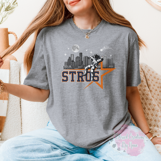 Astros Baseball Bow