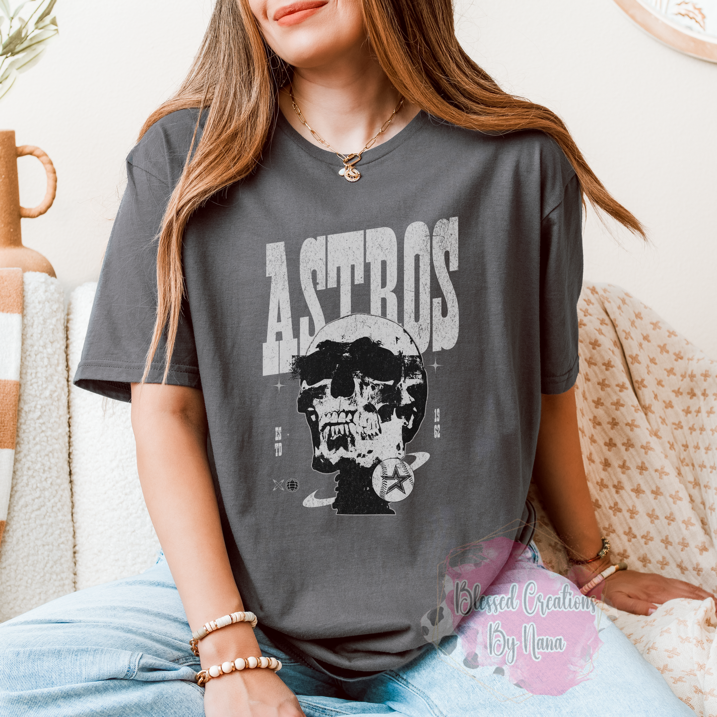 Astros Vintage Skull