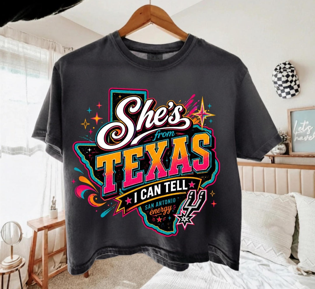 Spurs she's from Texas colorful