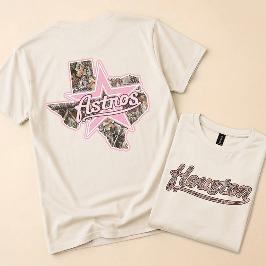 Houston Stros Tee pink