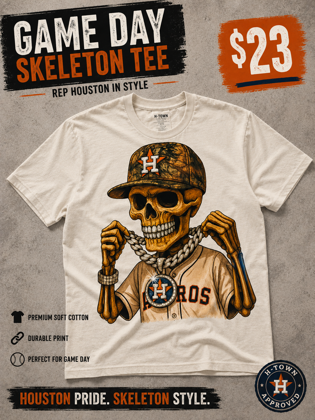 Astros skull tee