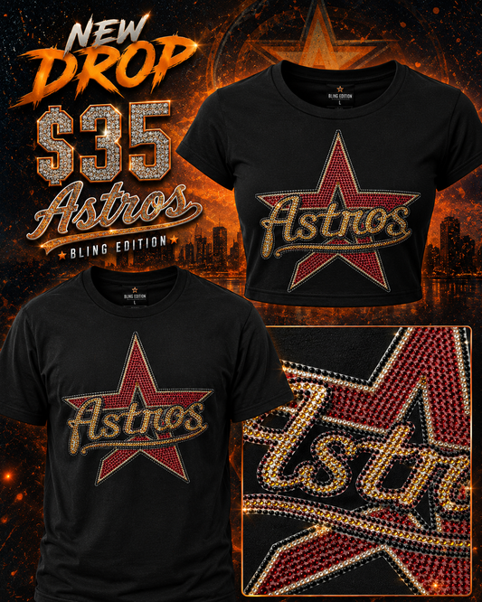 Astros rhinestone star