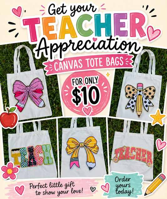 Teacher canvas bags