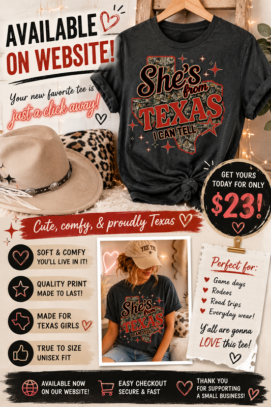 She's from Texas camo red
