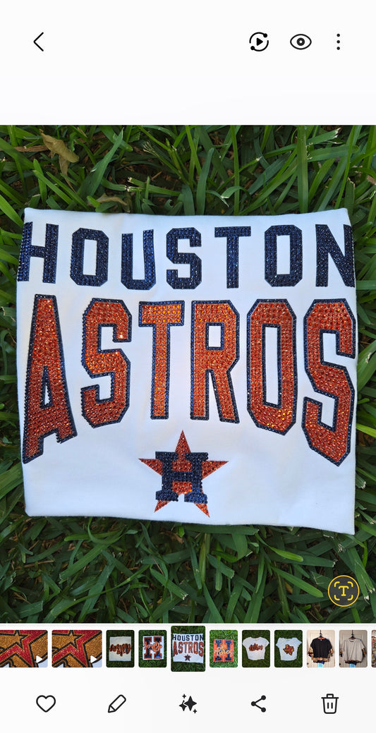 Houston Astros vinyl bling