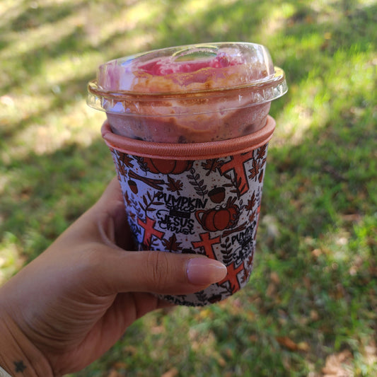 Fall Jesus coffee sleeve