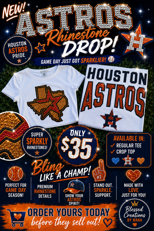 Astros Texas vinyl bling